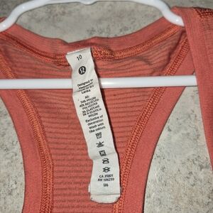 Lululemon Orange Swiftly Tank Top